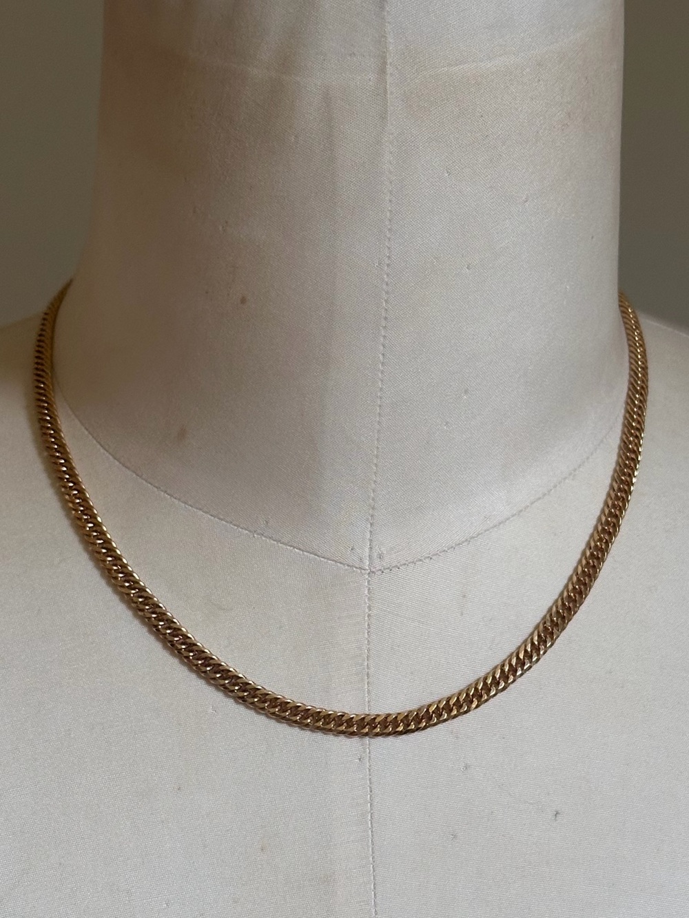 Missoma Gold Flat Curb Chain Necklace Cuban Link 925 Sterling Gold Vermeil